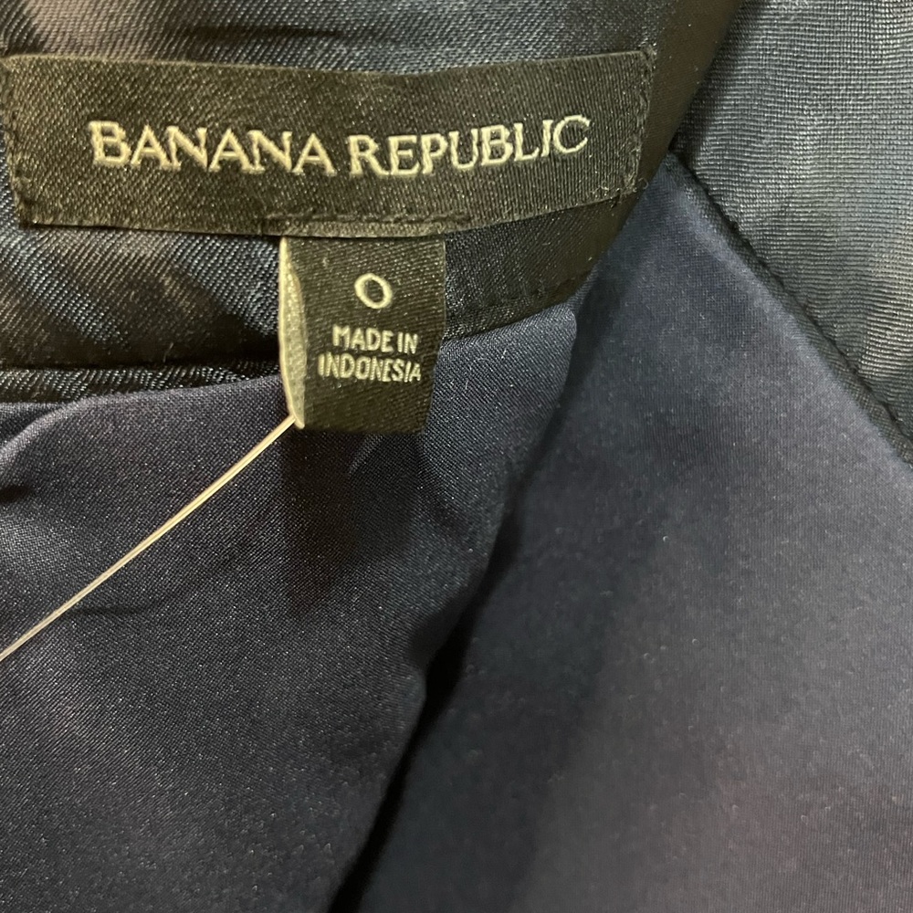 Banana Republic Womens 0 Pencil Skirt Lined Blue Animal Print Zip Back NWT - Picture 7 of 11